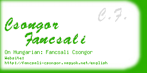 csongor fancsali business card